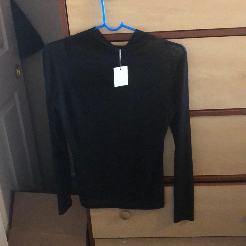 Black mesh see through top! NWT